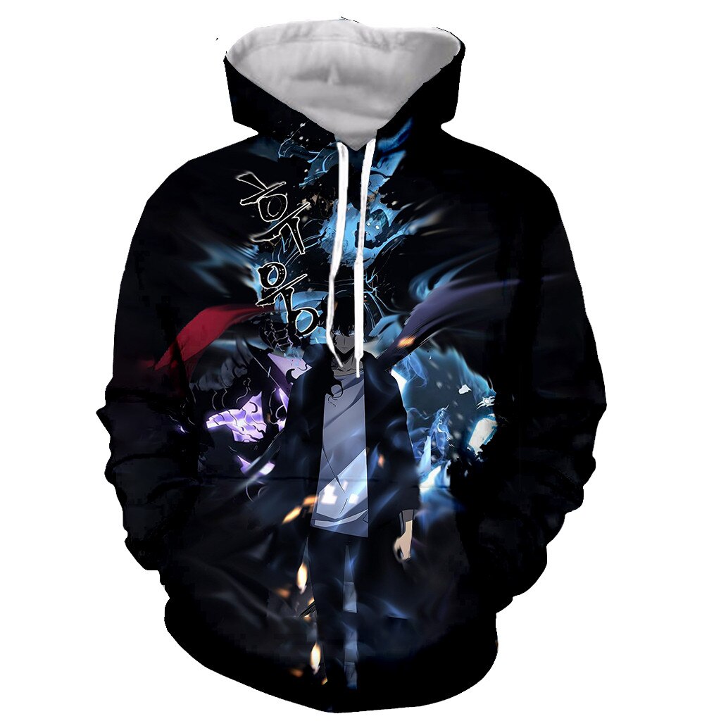 Solo Leveling Protagonist Sung Jin Woo Hoodie XS Official Solo Leveling Merch