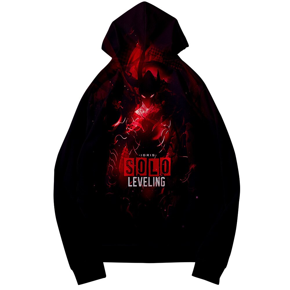 Solo Leveling Hoodies 3D Print Zip Up Women/Men Hoodies Sweatshirts Streetwear Hip Hop Sung Jin Woo Cosplay
