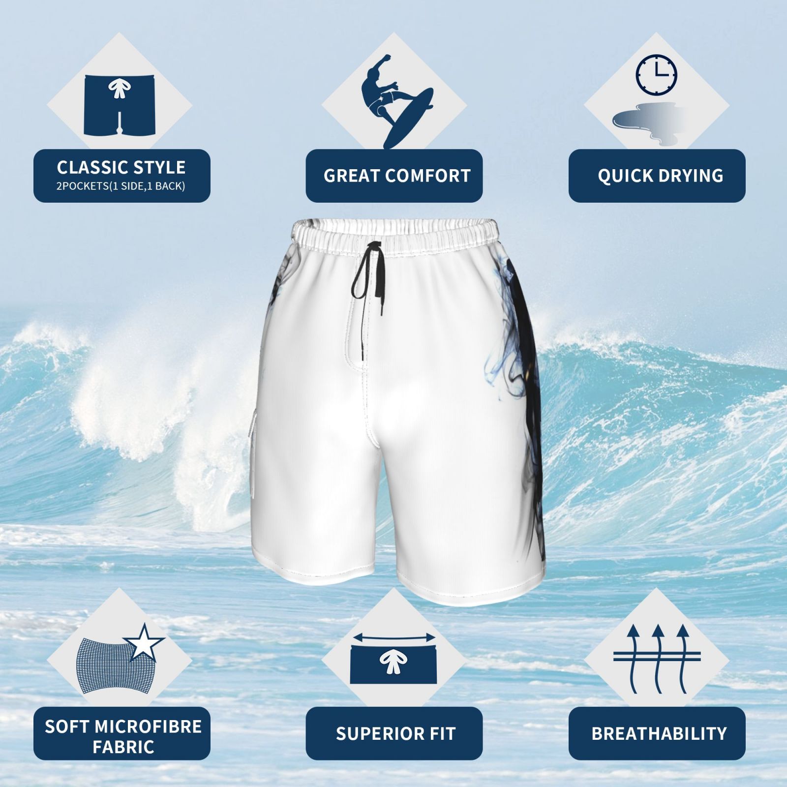 Solo Leveling Pants & Joggers Ripple Junction Adult Unisex Beach Shorts Men Beach Pants Swimwear