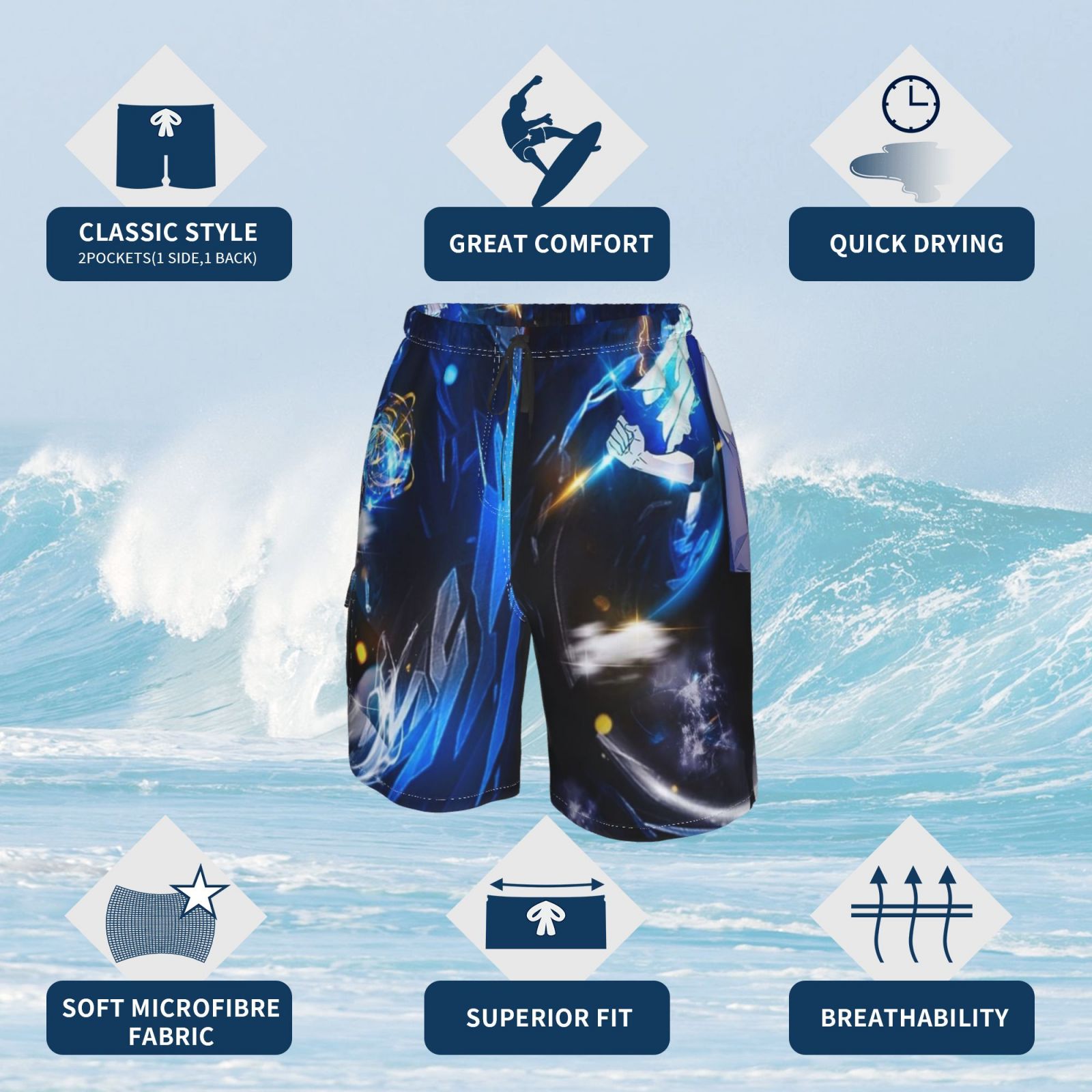 Solo Leveling Pants & Joggers Beach Shorts Men Anime Manga