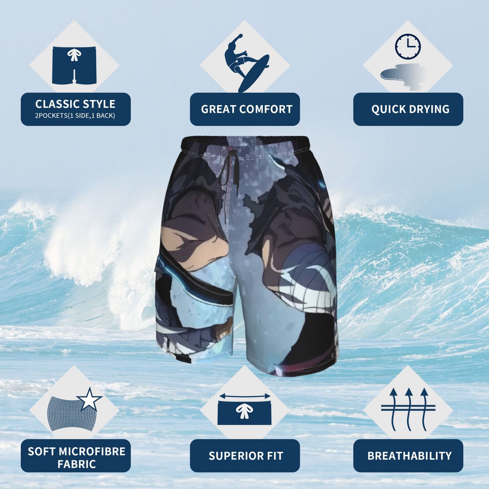 Solo Leveling Pants & Joggers Igris Beach Shorts Sung Jin Woo Manga
