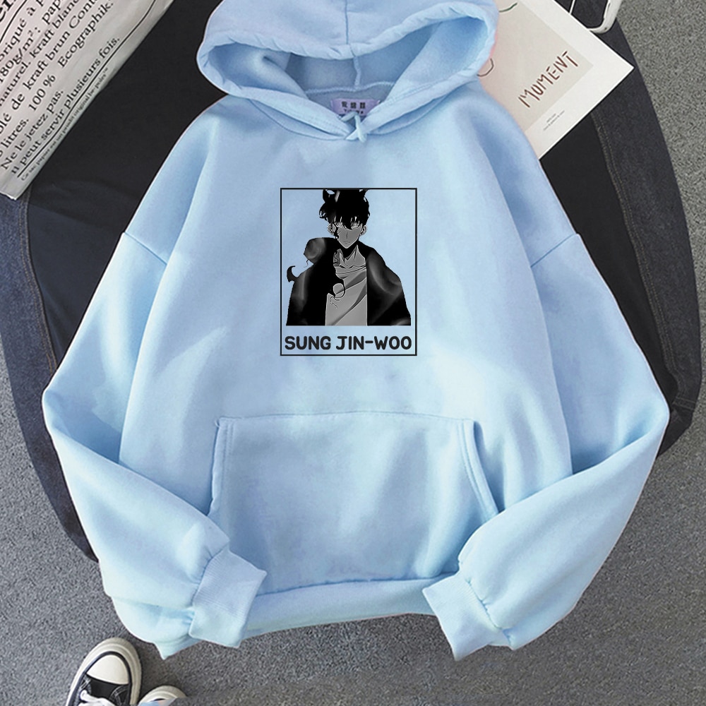 Solo Leveling Hoodies Sung Jin Woo Korean Manga Hoodie Women Fashion
