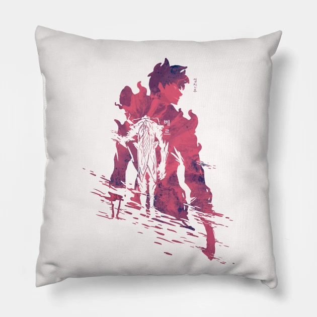 Solo Leveling Pillows - Sung Jin-Woo Arrival Red Throw Pillow
