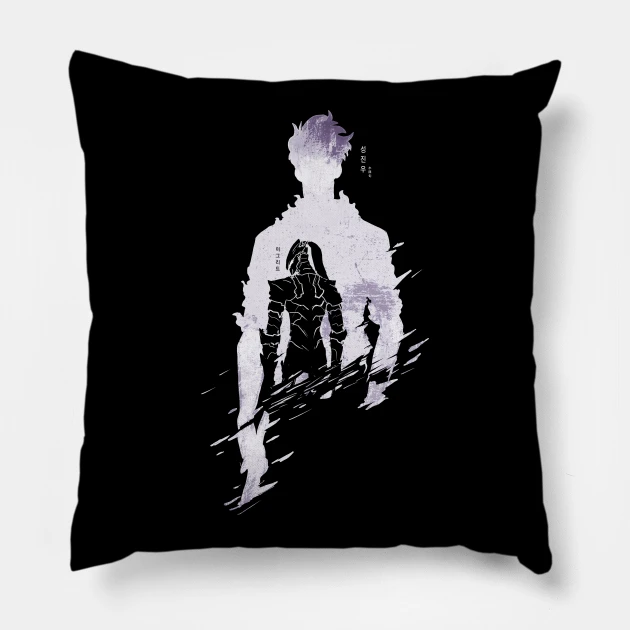 Solo Leveling Pillows - Facing Knight Txtr Ver Print Art Throw Pillow