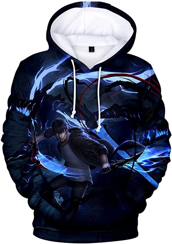 Solo Leveling Hoodies - Solo Leveling 3D Pullover Unisex Hoodie