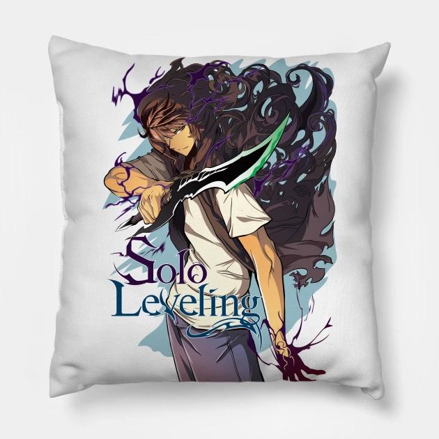 Solo Leveling Pillows - Solo Leveling Manga Print Art Throw Pillow