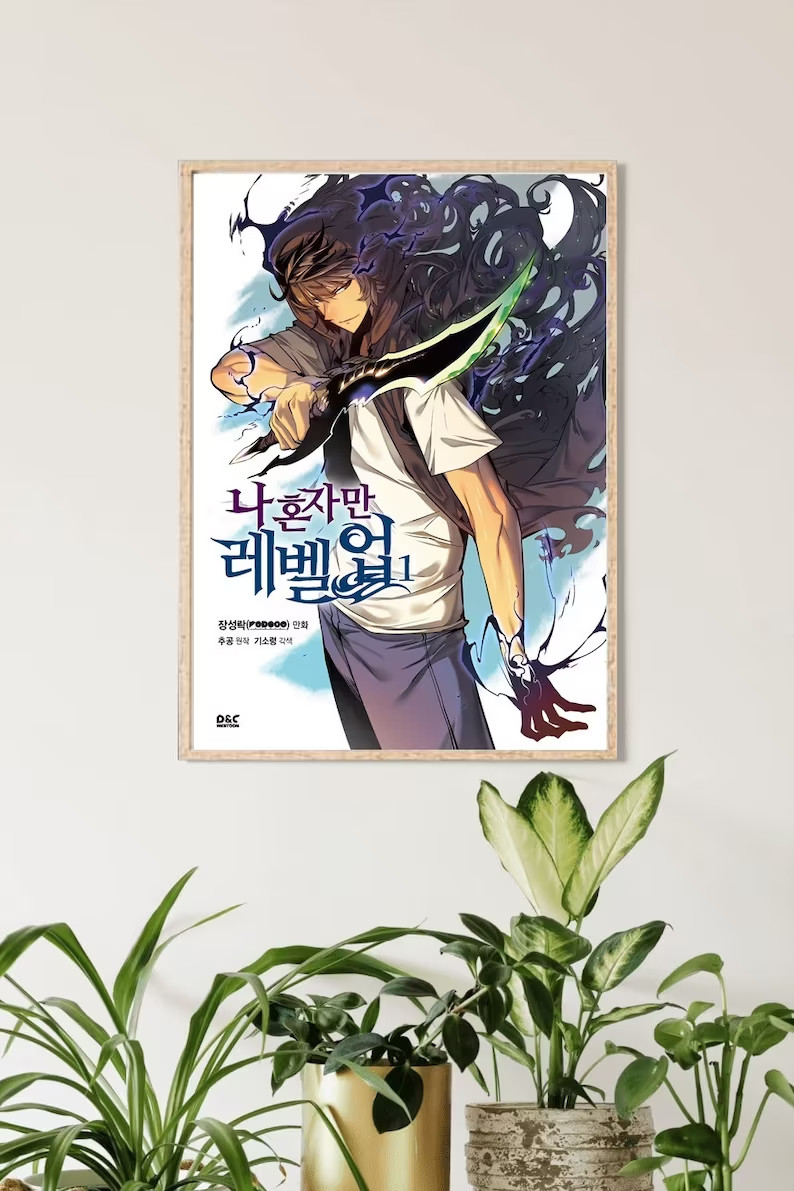 Solo Leveling Posters - Sung Jin-Woo Manhwa Solo Leveling Poster