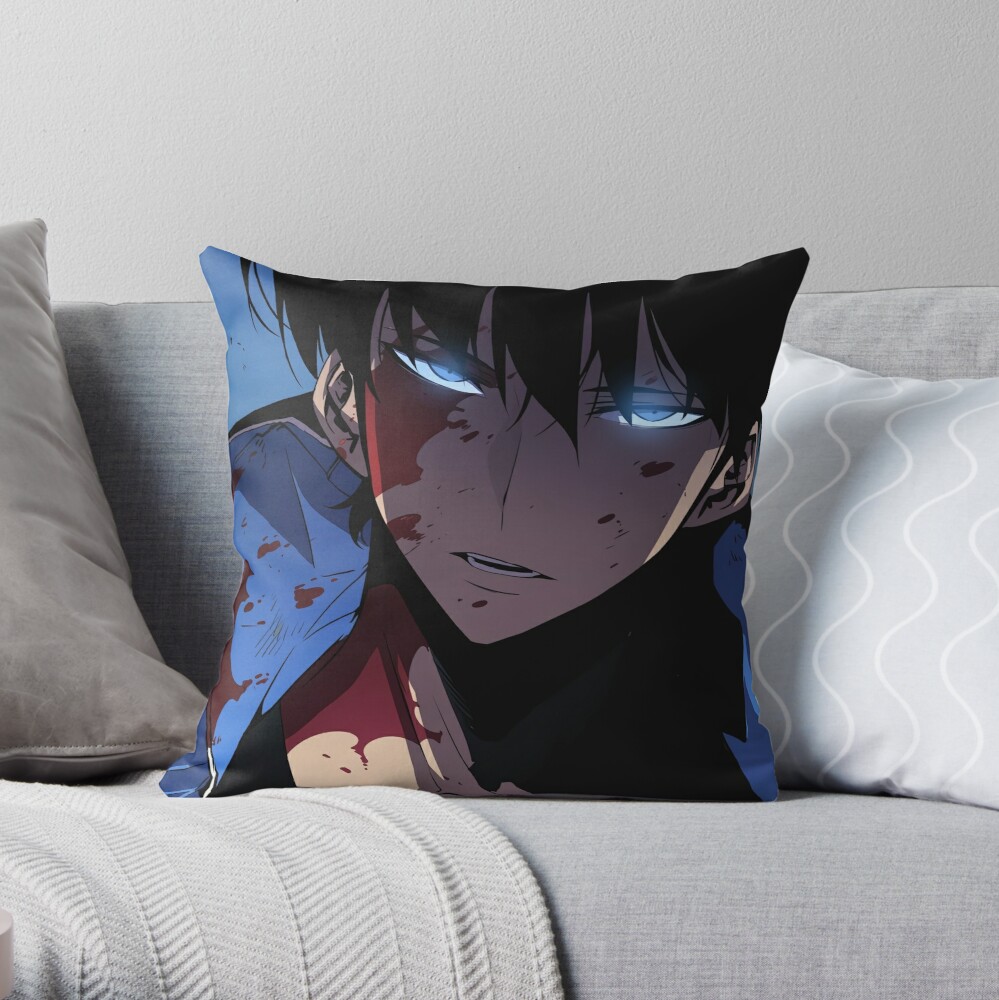 Solo Leveling Pillows - Webtoon Solo Leveling Print Art Throw Pillow