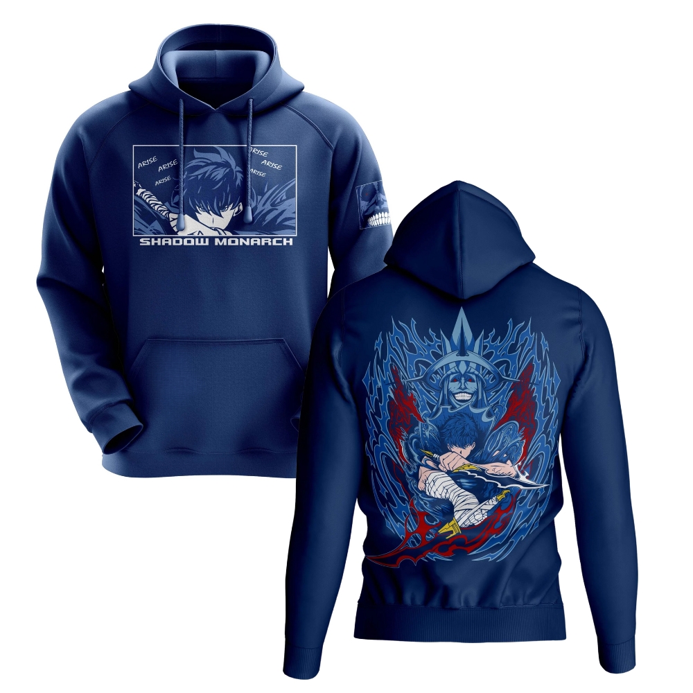 Solo Leveling Hoodies – The Statue of God Shadow Monarch Pullover Hoodie