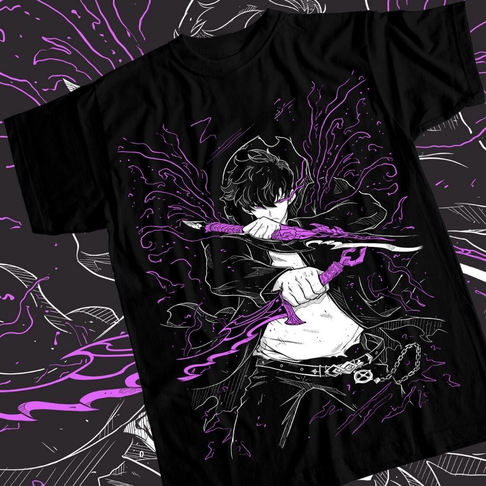 Solo Leveling T-shirts – Hot! Sung Jinwoo New Anime Anime T-shirt