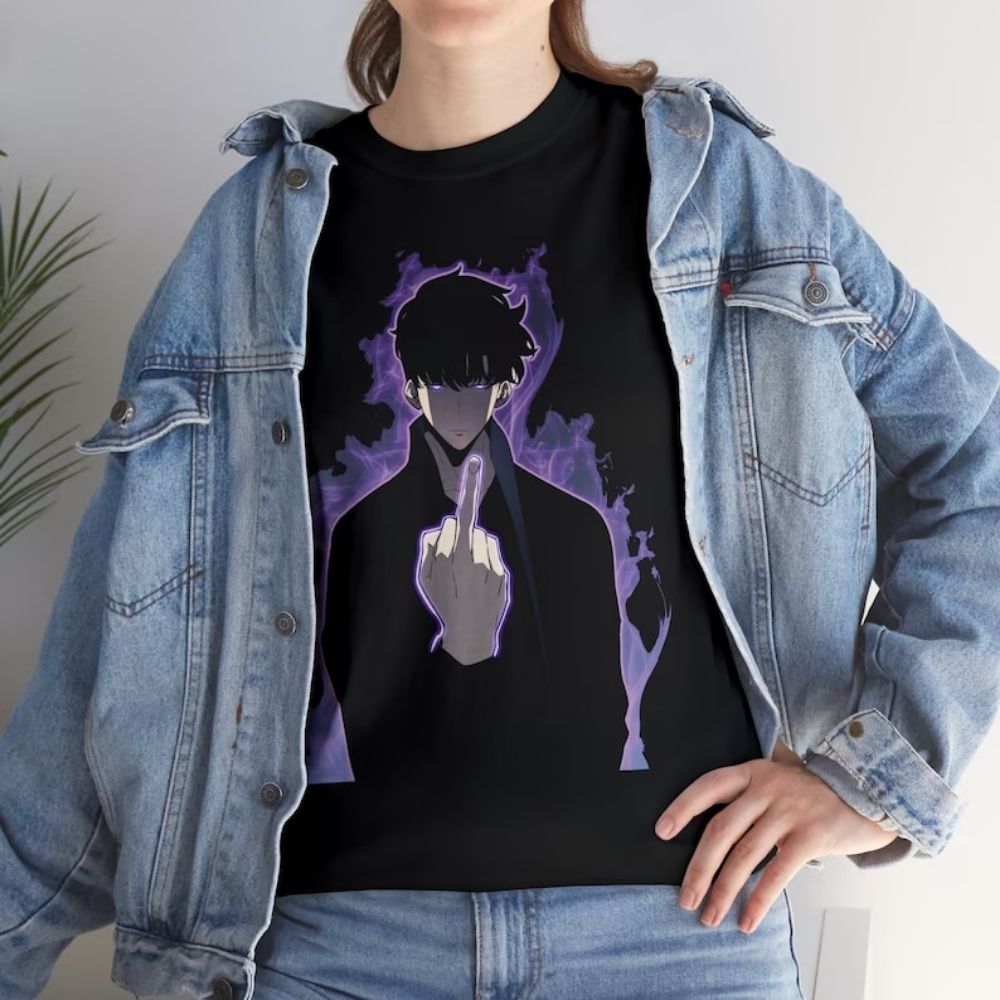 Solo Leveling T-shirts – Hot! Sung Jinwoo The Strongest Hunter T-shirt